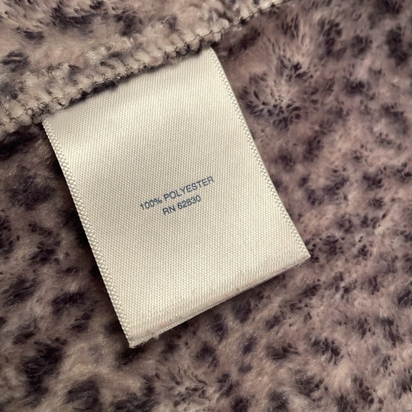 Lands’ End Full Zip Jacket Animal Print Soft Warm & Stylish Large Tall Length - Picture 10 of 13